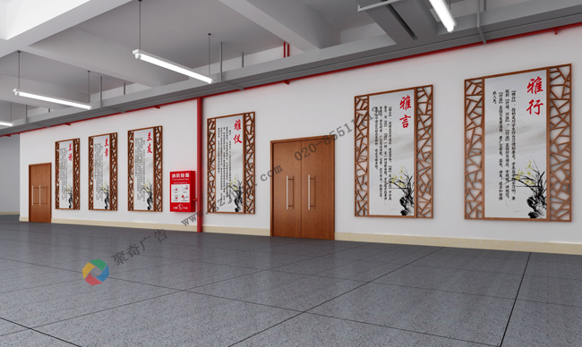 校园楼道柱子文化设计