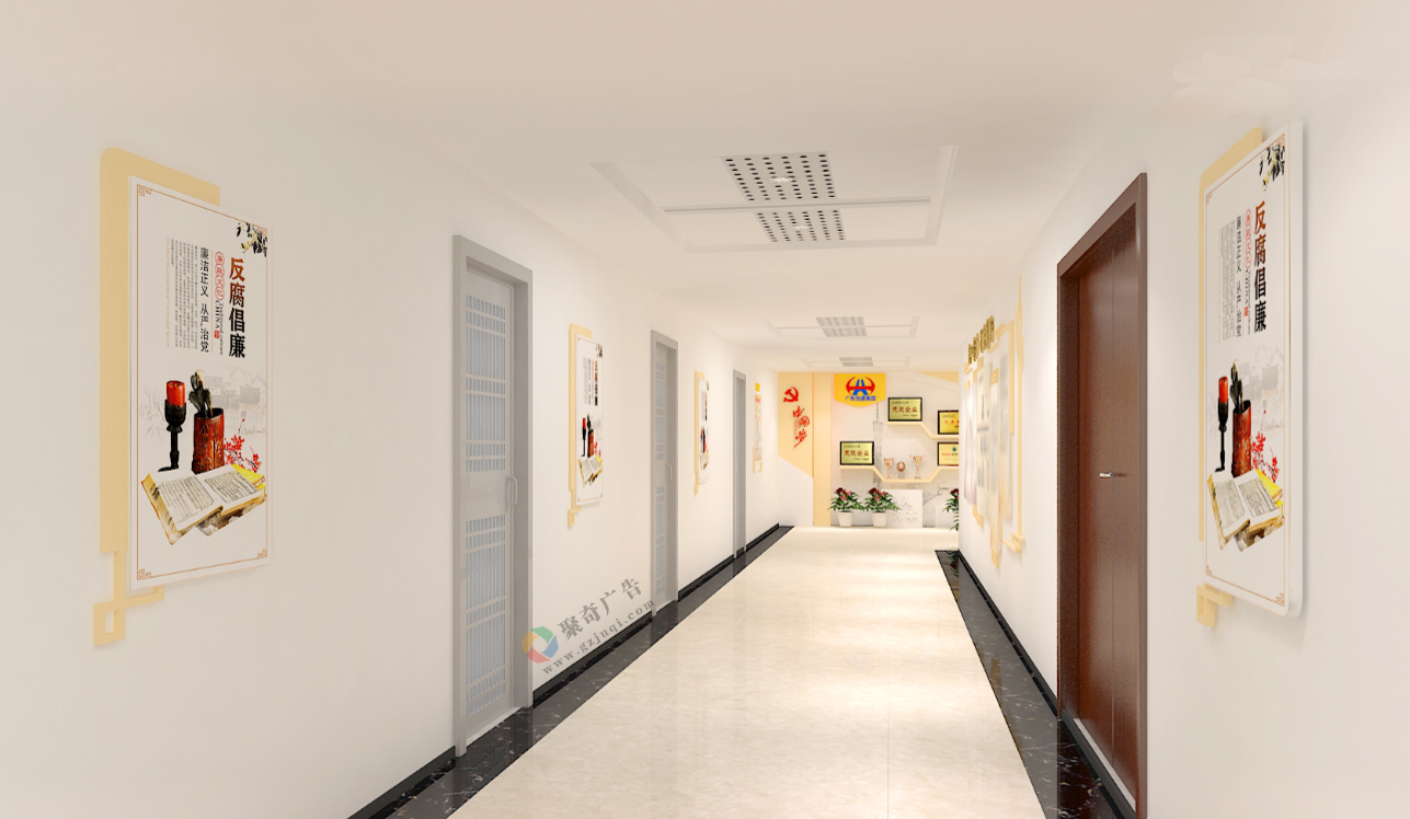 南粤物流企业办公环境文化长廊设计